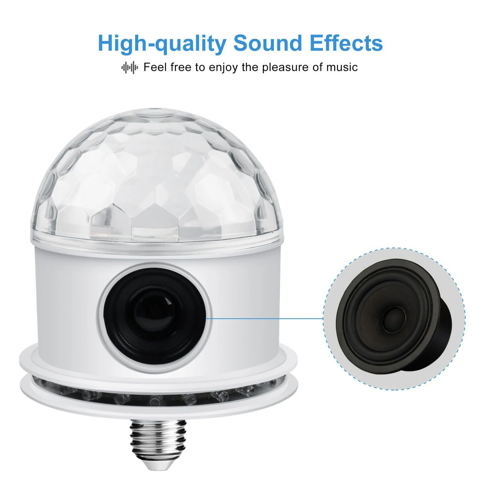 Bluetooth RGB Disco Party Light LED Stage Ball Light KTV Strobe DJ Activated Lamp