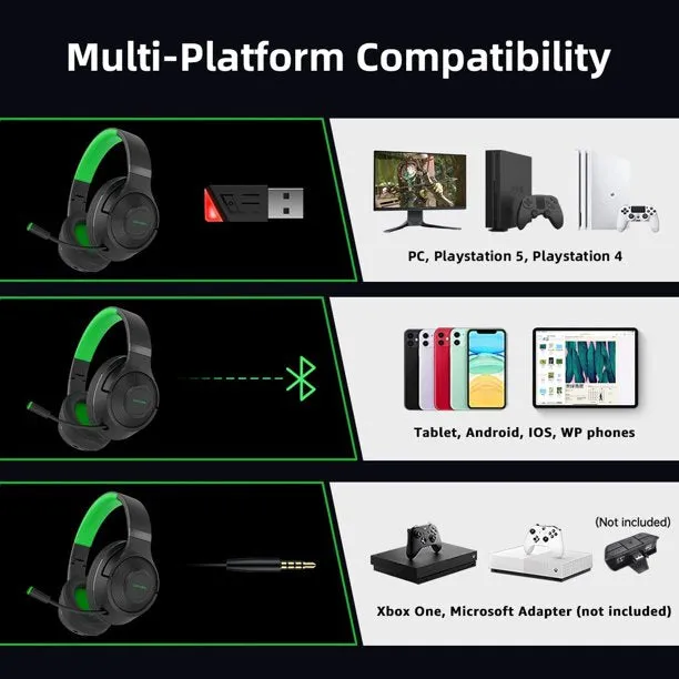 BOLT AXTION Wireless Gaming Headset with Microphone Over-Ear Bluetooth