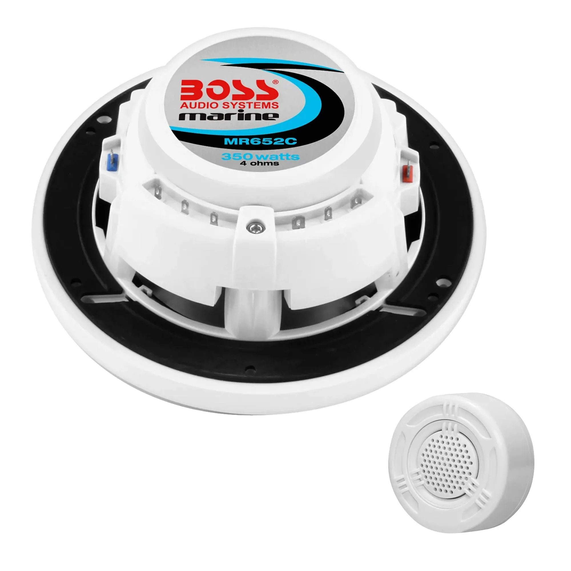 BOSS Audio MR652C 6.5 Inch 350 Watt 2-Way Full Range Marine Boat Speaker Systems