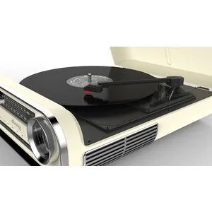Brooklyn Retro Turntable - Blue / Cream Colour