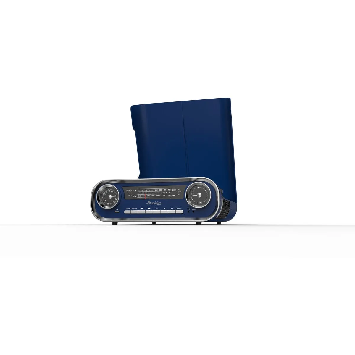 Brooklyn Retro Turntable - Blue / Cream Colour