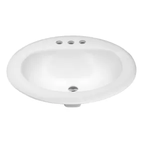 Cadenza 20.5" Drop-In Bathroom Sink in White