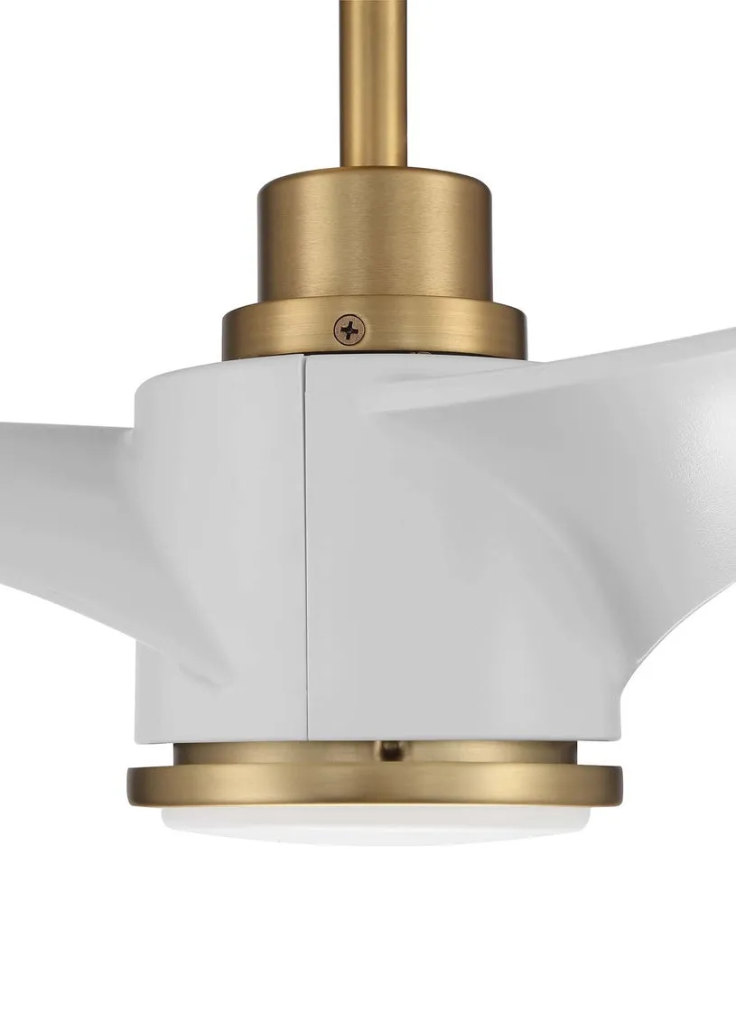 Craftmade PHB60SB3 Phoebe Indoor|Outdoor Fan 60" Satin Brass and White