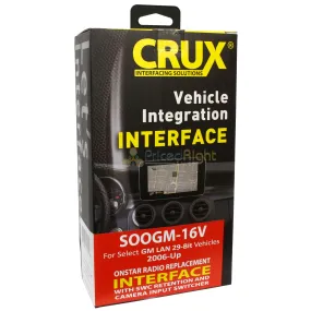 Crux OnStar Radio Replacement With SWC Retention Video Switcher For GM 2006-Up