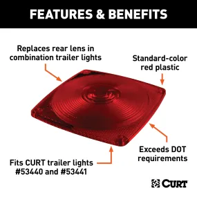 CURT 53445 CURT 53445 Replacement Red Combination Trailer Light Lens