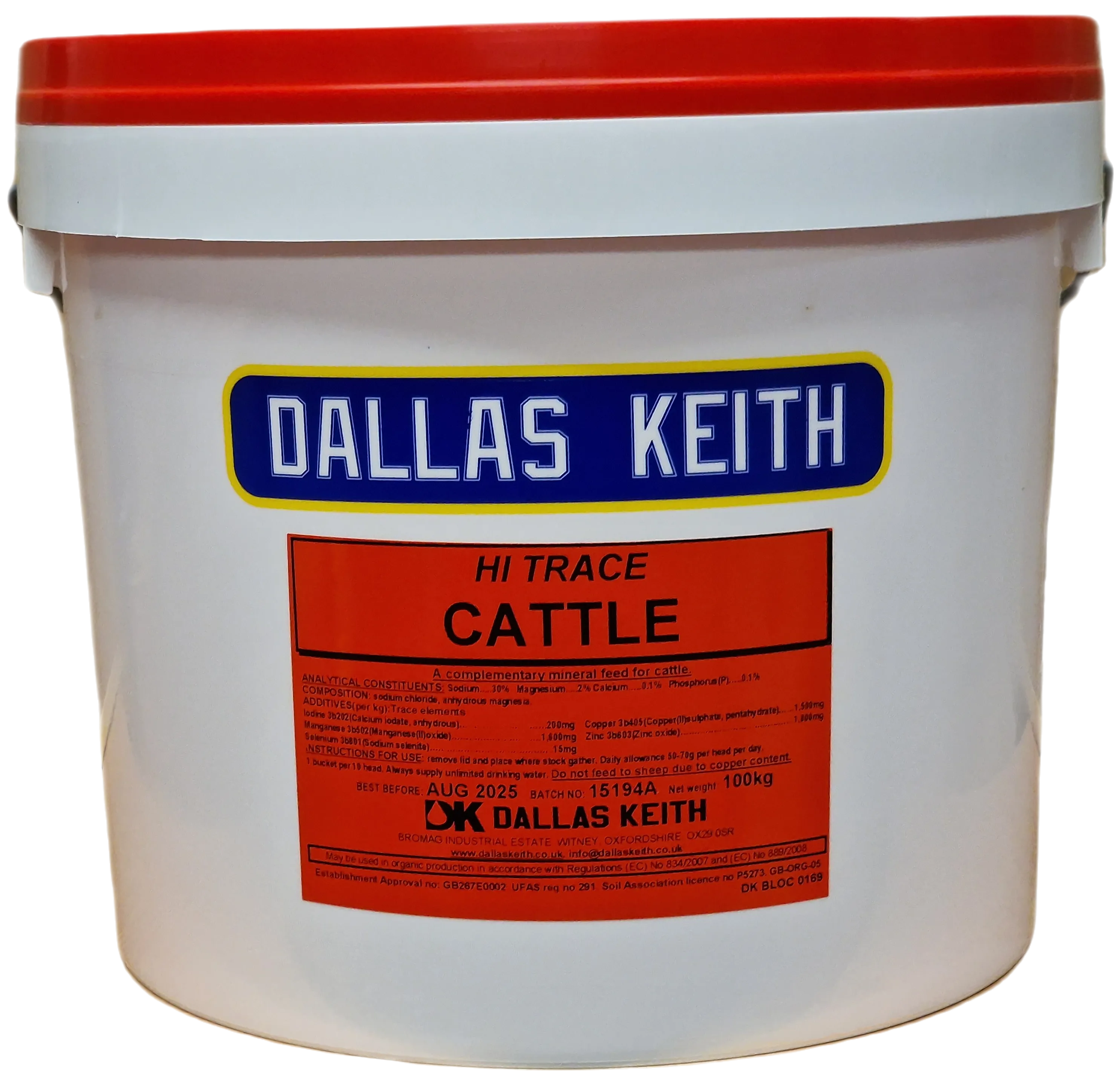 Dallas Keith SaltLix Hi Trace Cattle Bucket 20Kg