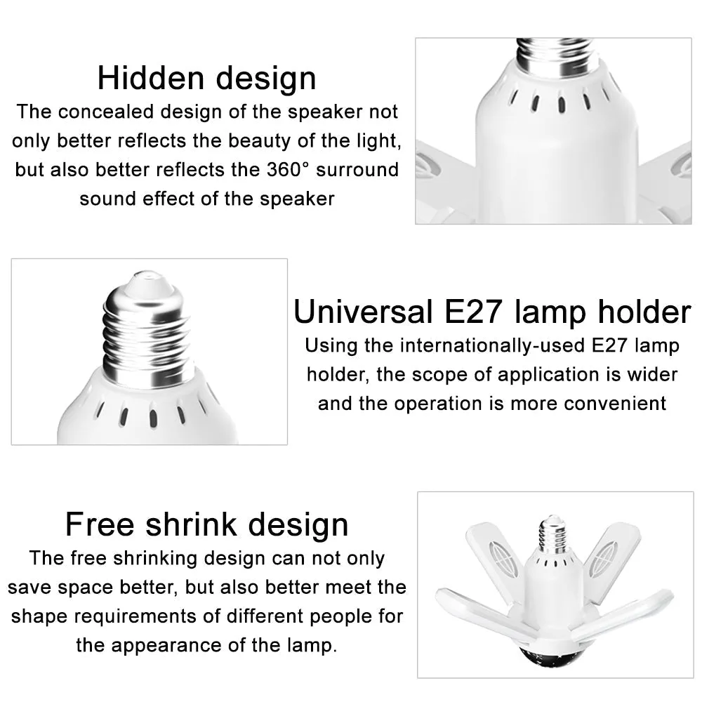 E27 LED Ceiling RGB NIght Light and Bluetooth Speaker