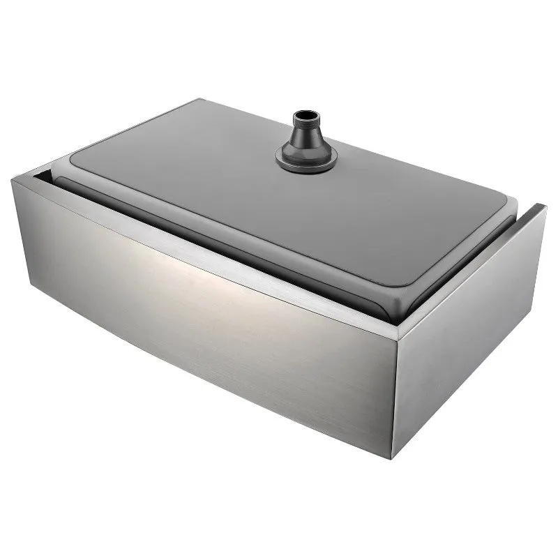Elysian 35.88" Single Basin Farmhouse Apron Kitchen Sink with Opus Single-Handle Faucet in Brushed Nickel