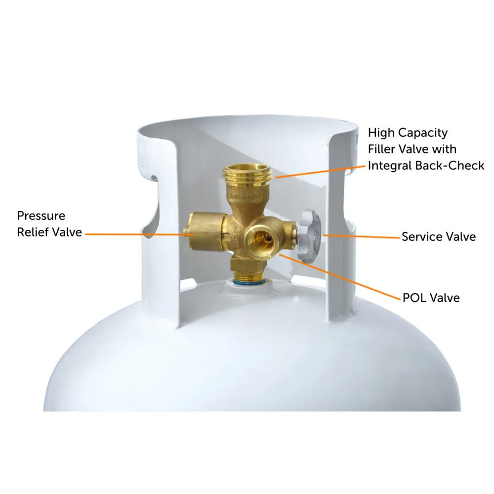 Flame King YSN100MLT 100 LBS LP Cylinder Multi Valve