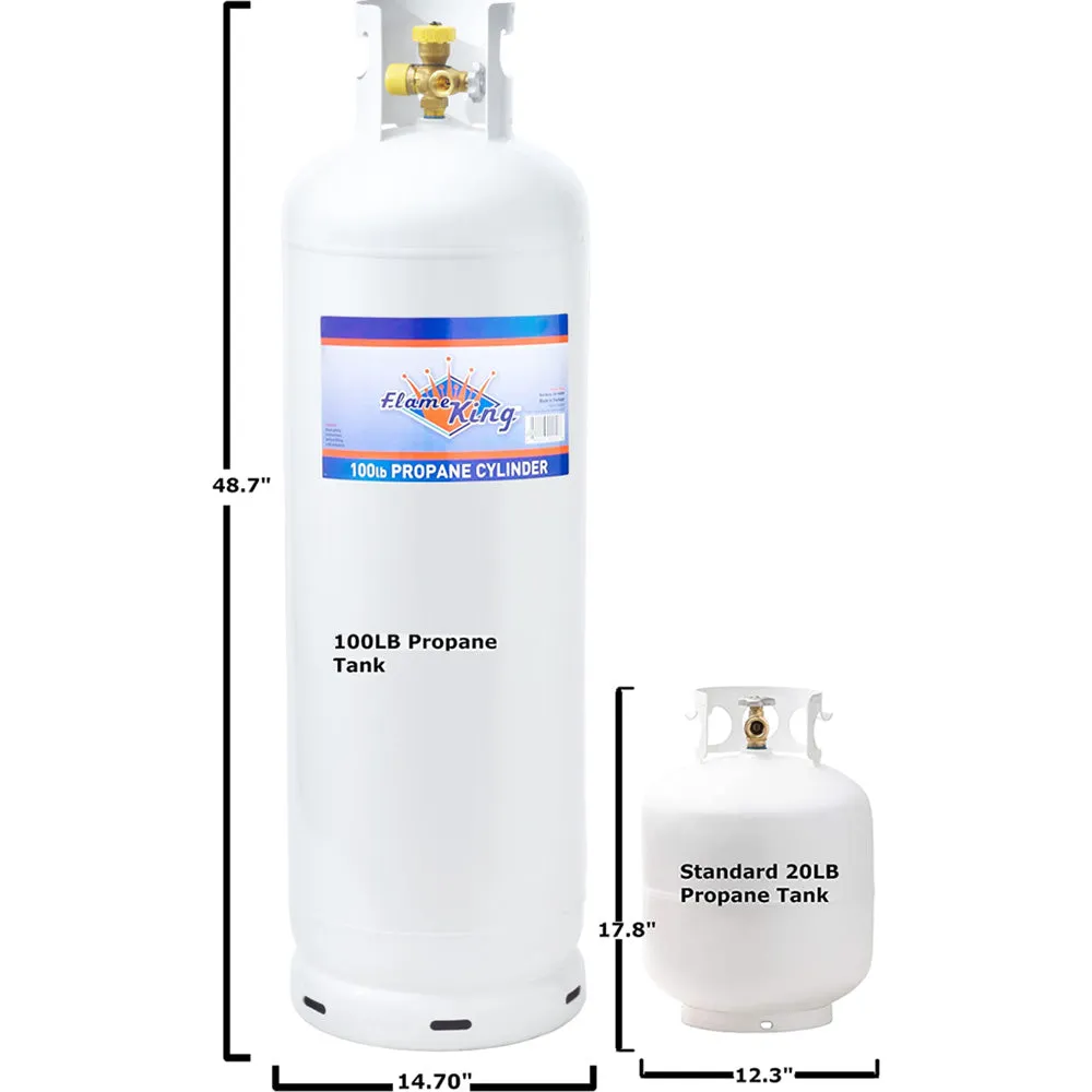 Flame King YSN100MLT 100 LBS LP Cylinder Multi Valve