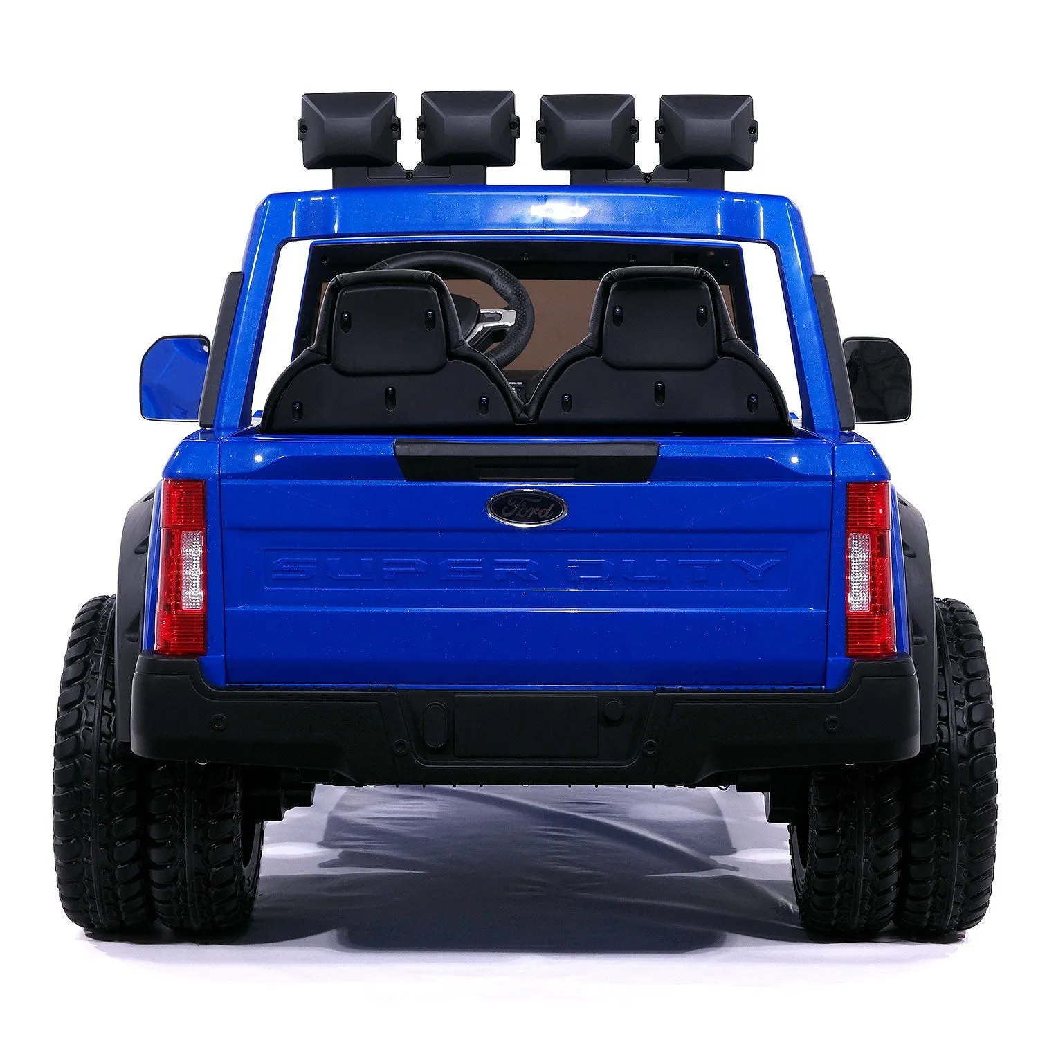 Ford F450 Custom Edition 24v Kids Ride-on Car Truck With R/c Parental Remote | Blue