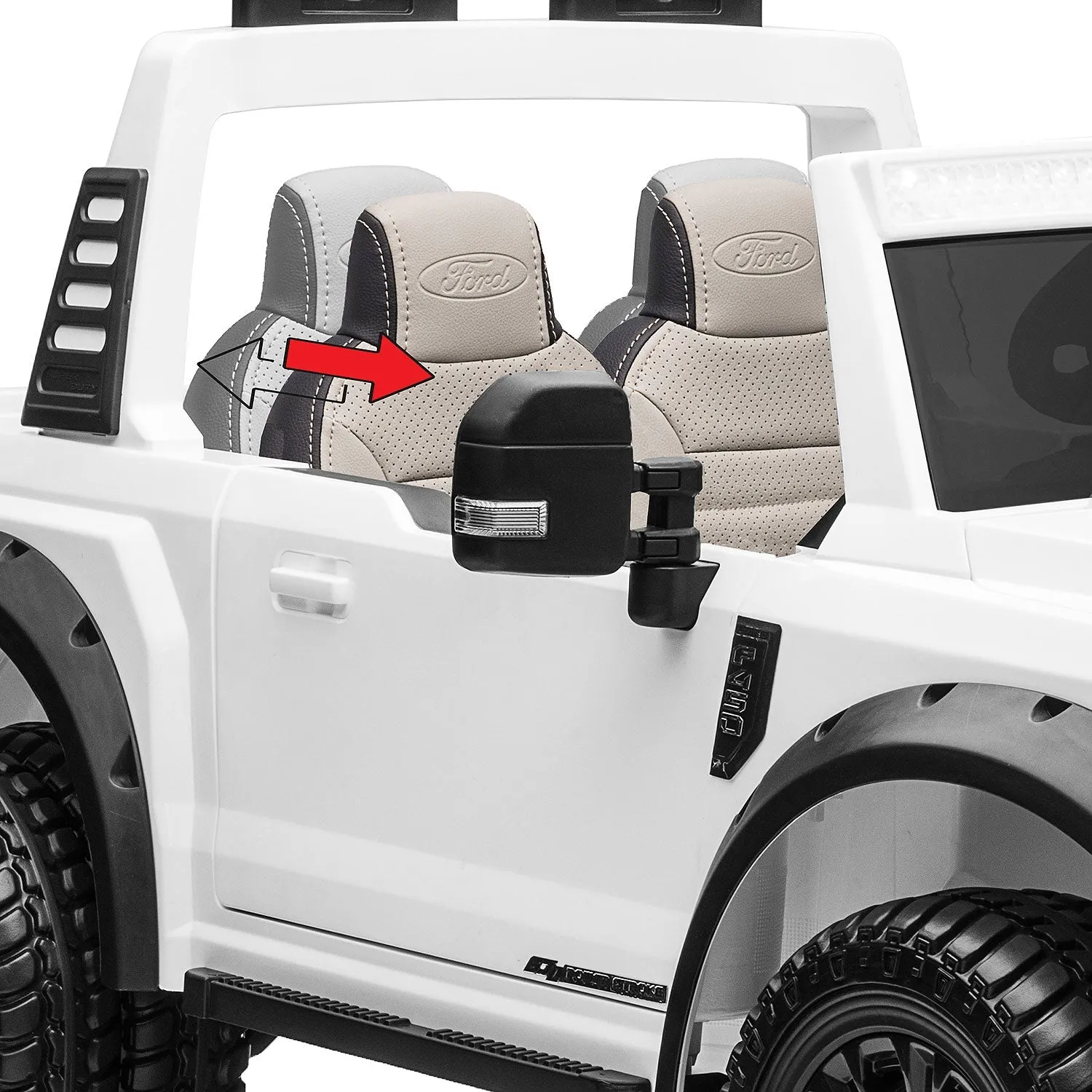 Ford F450 Custom Edition 24v Kids Ride-on Car Truck With R/c Parental Remote | Blue