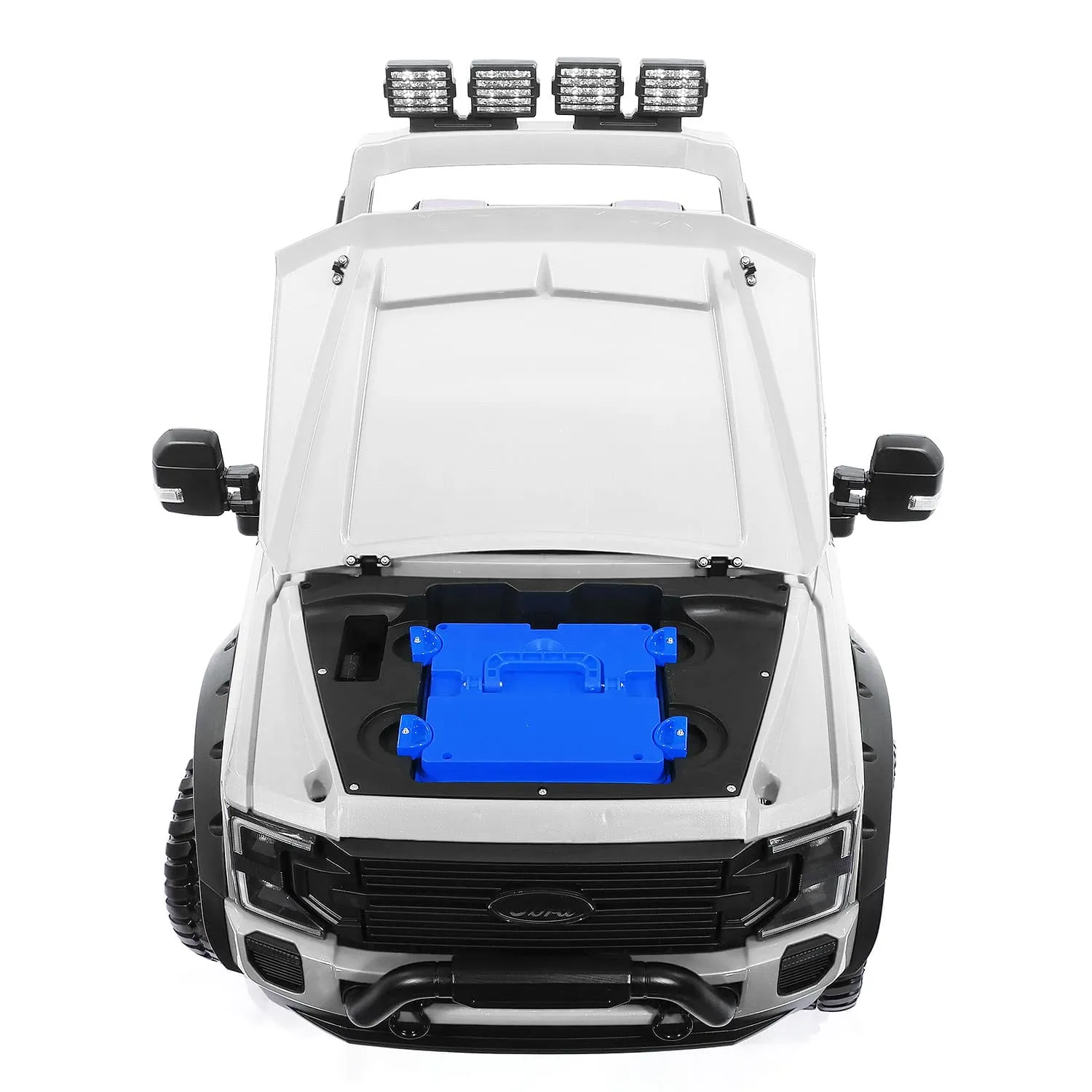 Ford F450 Custom Edition 24v Kids Ride-on Car Truck With R/c Parental Remote | Blue
