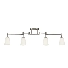 Four Light Track Lighting Kit from the Track Lighting Collection in Brushed Nickel Finish by Generation Lighting
