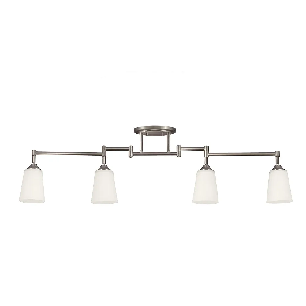 Four Light Track Lighting Kit from the Track Lighting Collection in Brushed Nickel Finish by Generation Lighting