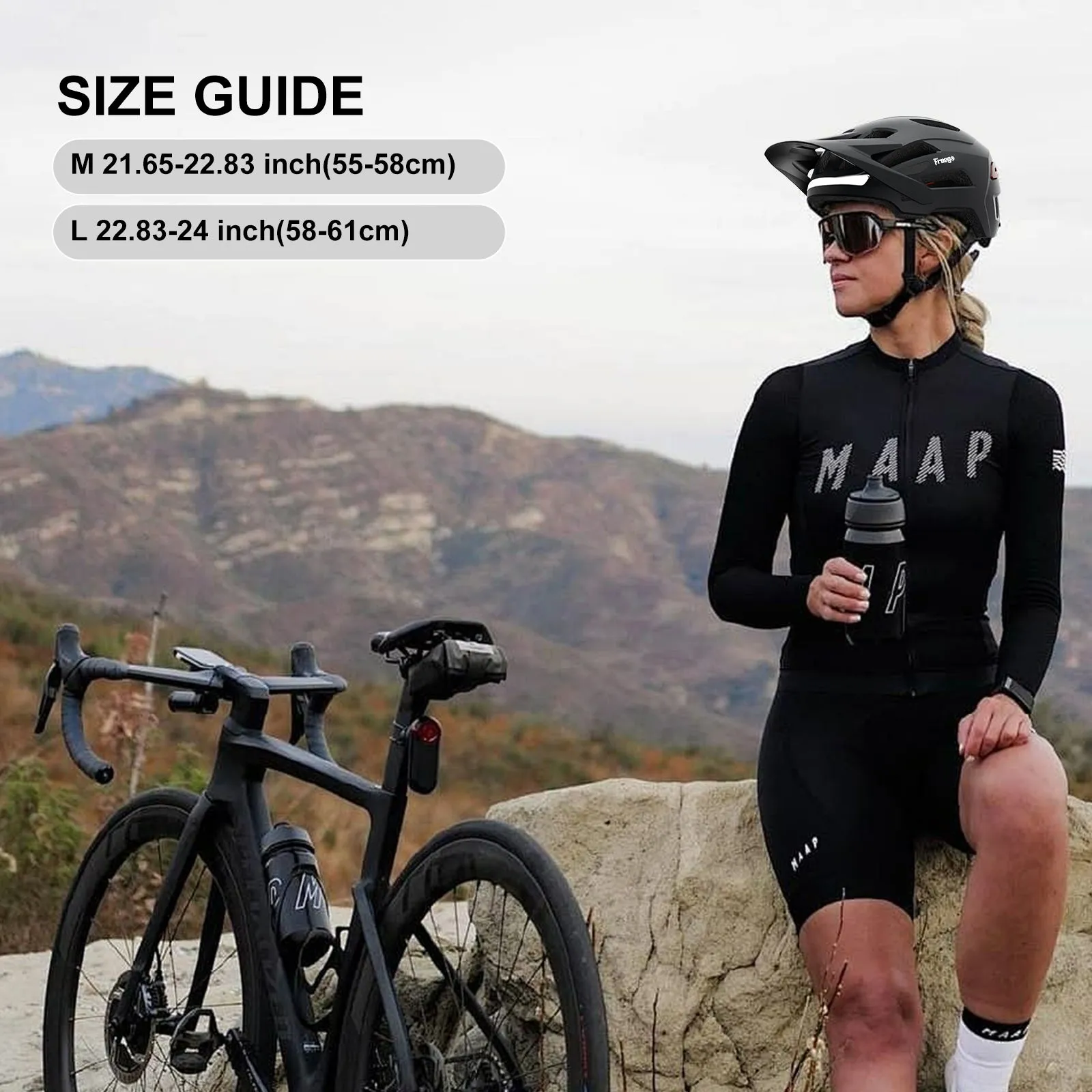 Freego Smart Bike Helmet with Speakers, LED Signals & Remote Control for Adults