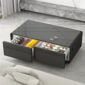 Generaltec Smart Table with Refrigerator and Speakers GMBST2BK - Black