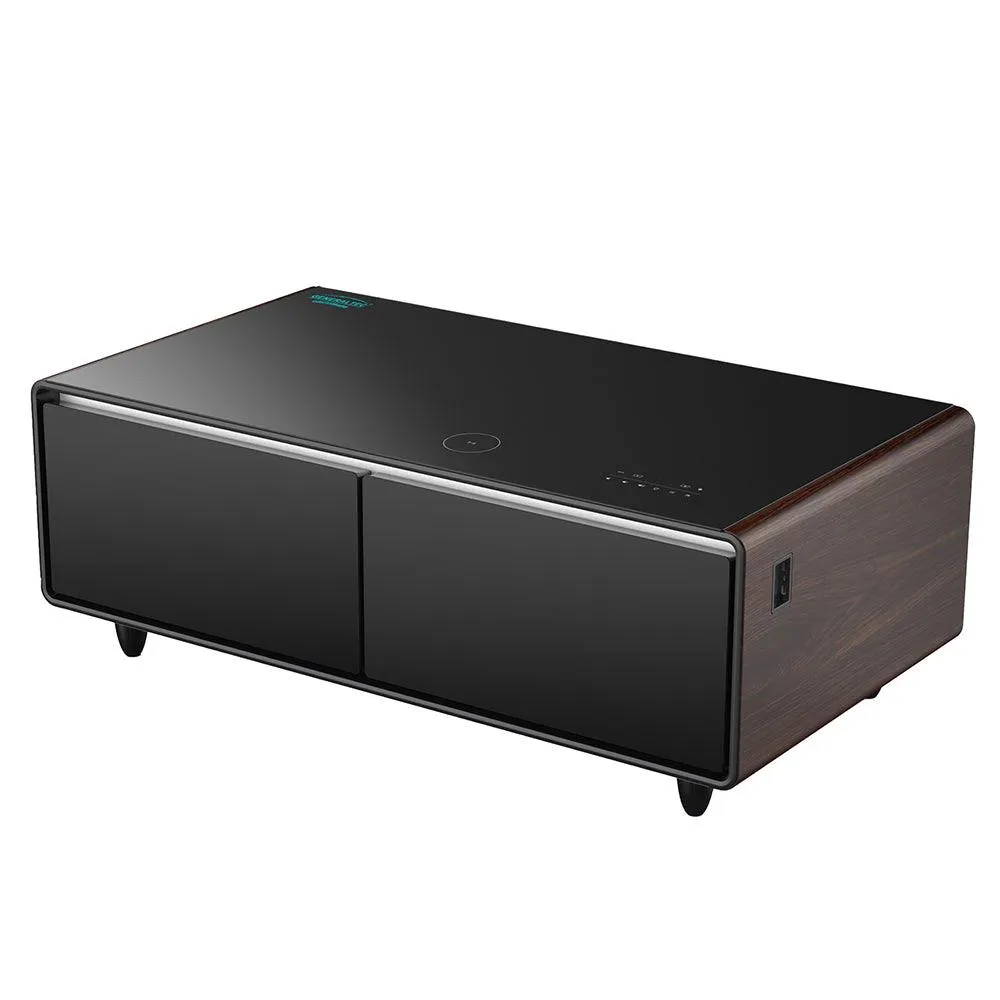 Generaltec Smart Table with Refrigerator and Speakers GMBST4DN - Wood
