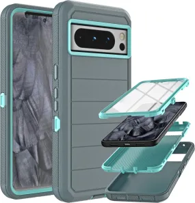 Google Pixel 8 Pro Case Built in Screen Protector Drop Proof 3-Layer Durable Cover