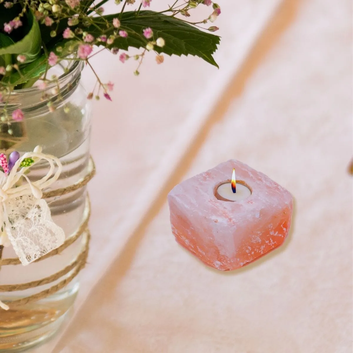 Himalayan Salt Candle Holder | Soothing Aroma | Good for Relaxing Ambience