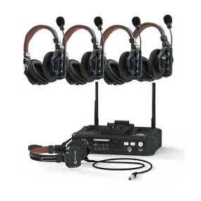 Hollyland Solidcom C1 Pro-Hub4S ENC 5-Person Full-Duplex Wireless Intercom System with Hub (Double-Ear Version)
