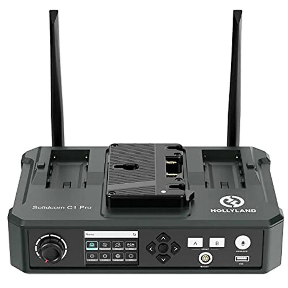 Hollyland Solidcom C1 Pro-Hub4S ENC 5-Person Full-Duplex Wireless Intercom System with Hub (Double-Ear Version)