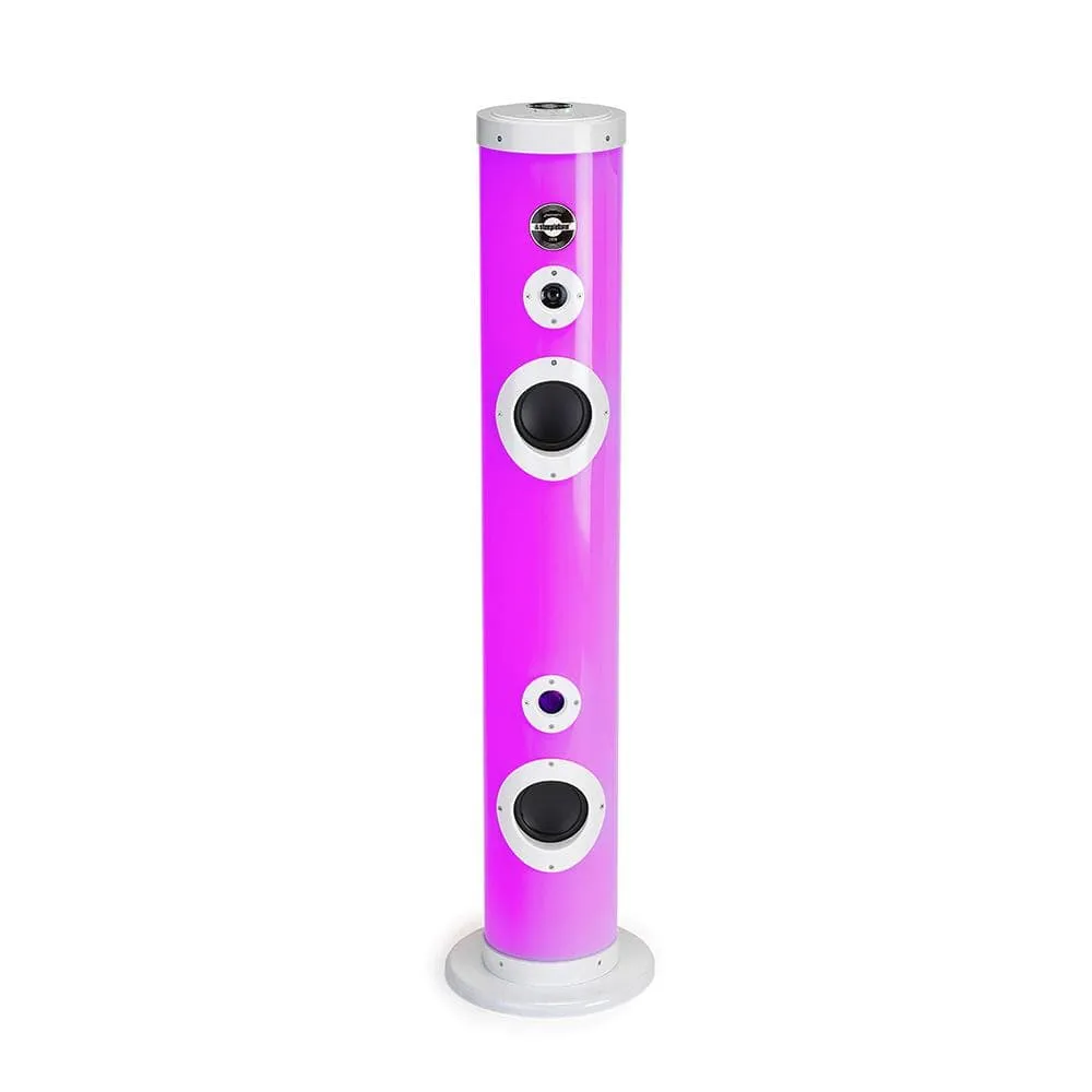 Ibiza Tube Sound II Light LED Tower Speaker by Steepletone
