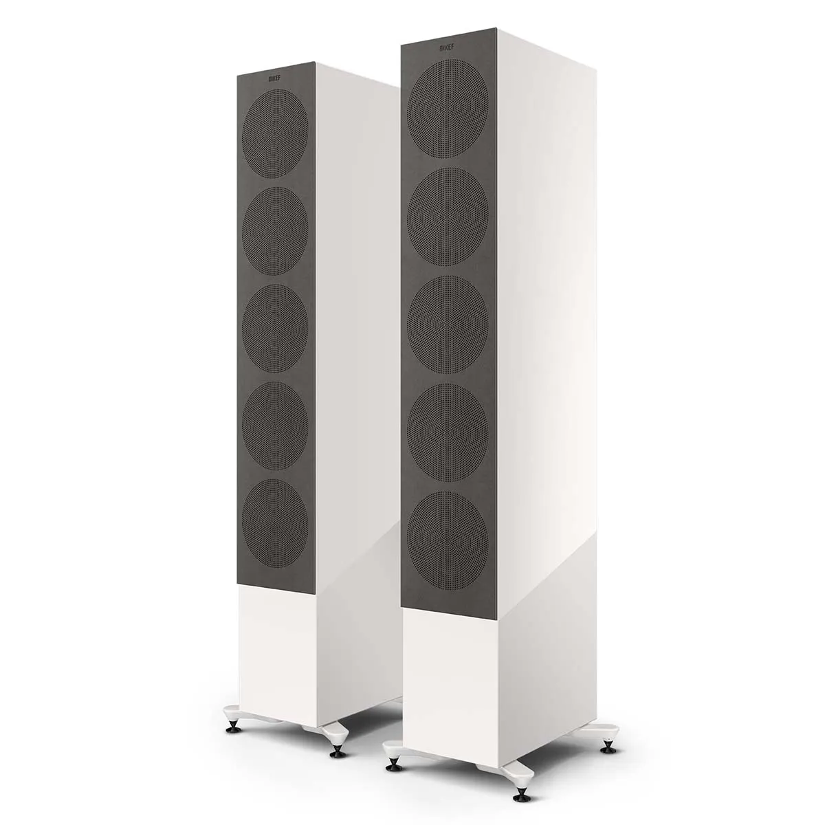 KEF OPEN BOX R11 Meta Tower Speaker - Gloss White - Each-Excellent Condition