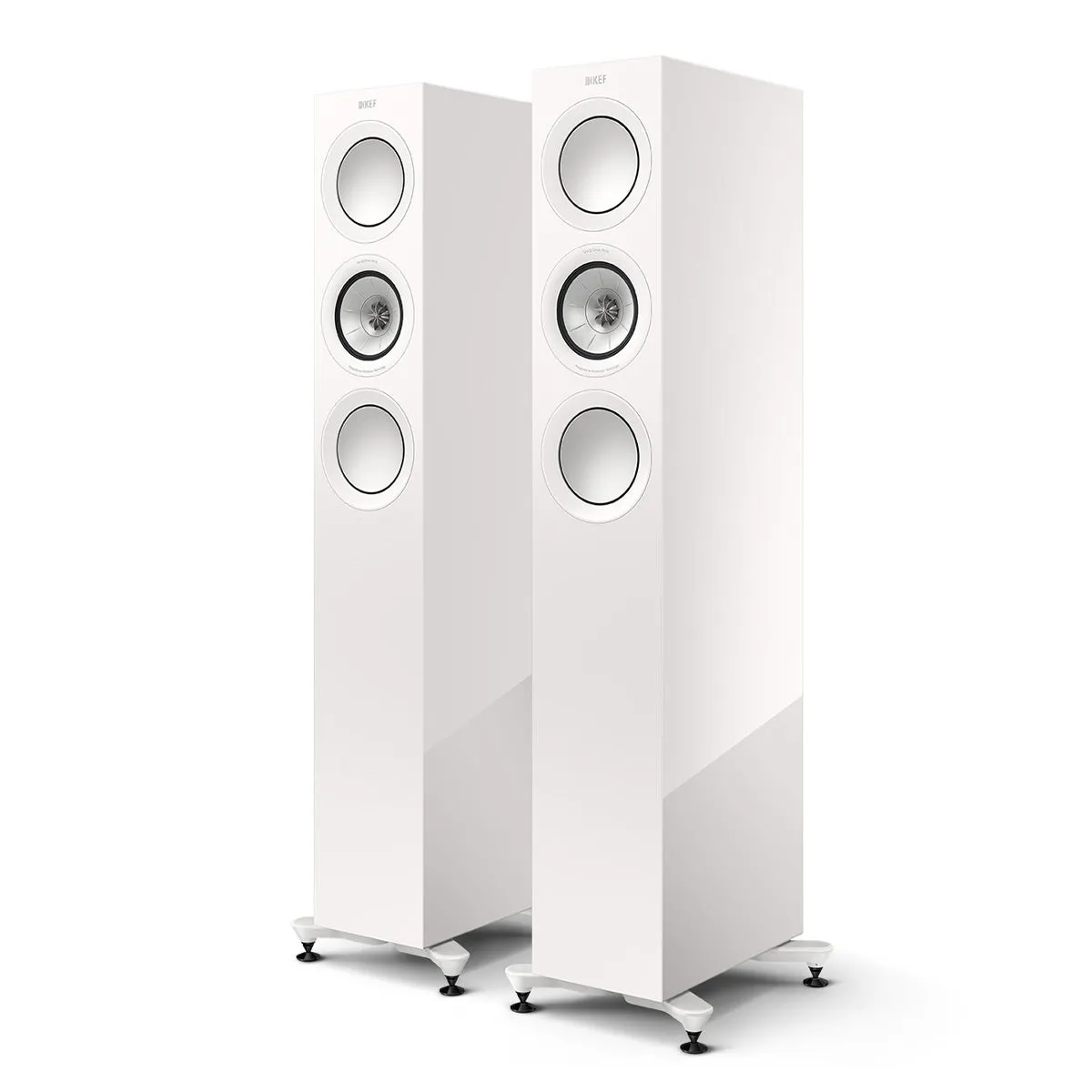 KEF R5 OPEN BOX Meta Tower Speaker - Gloss White - Each Excellent Condition