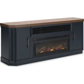Landocken TV Stand with Fireplace - Two-tone
