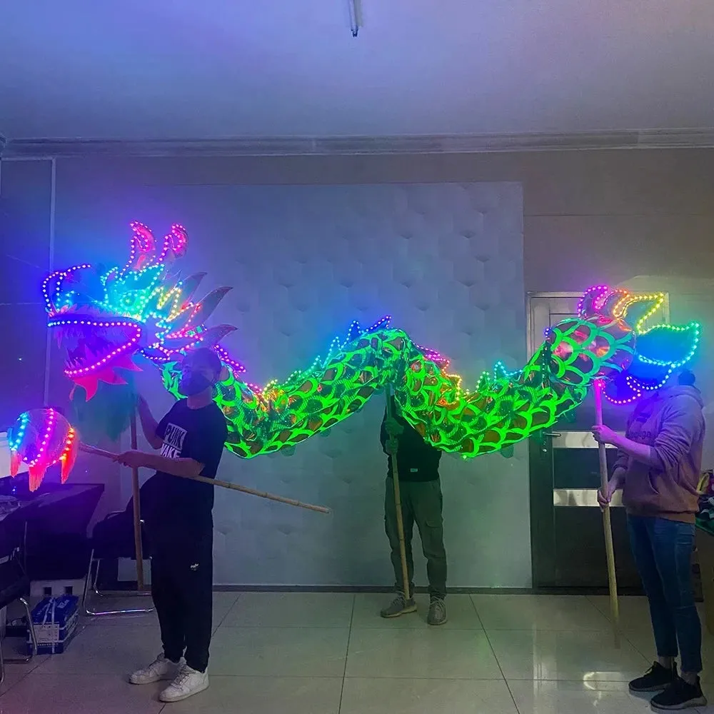 LED lightup Dragon Jump Leap Dancing Performance Props Amusement Celebration Chinese Traditional Program New Year's Atmosphere