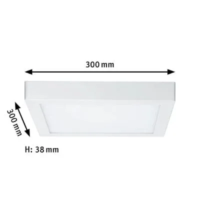 Lunar Square LED Panel 400x400mm Warm White - Chrome