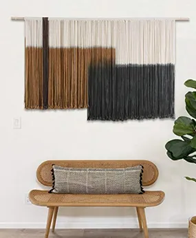 Macrame Wall Hanging Large Dip Dye Tapestry Fiber Wall Art Boho Bedroom Décor