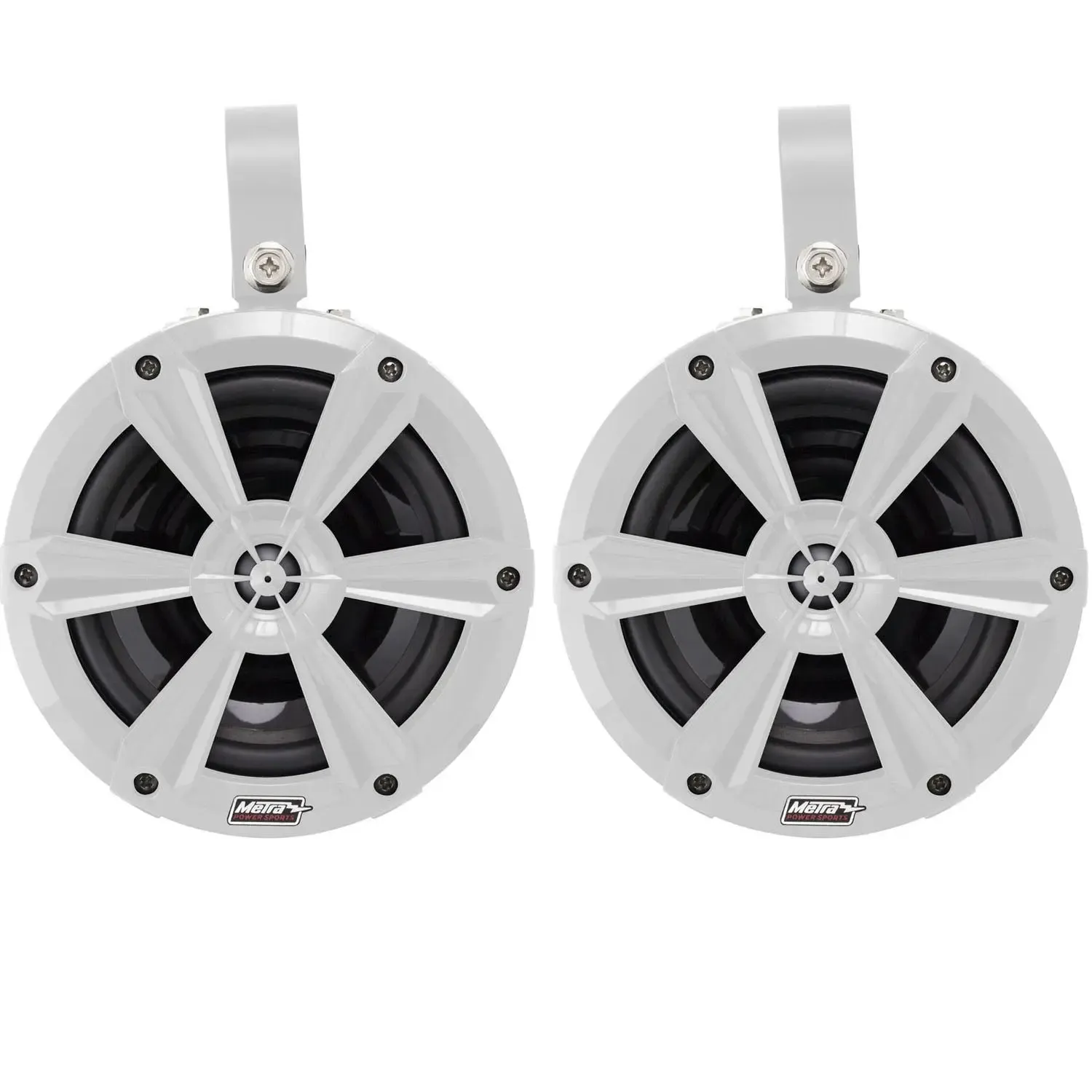 Metra MPS-65WCSRGB 6.5" 120 Watts Marine Grade Tower Speaker with RGB Lights White (Pair)