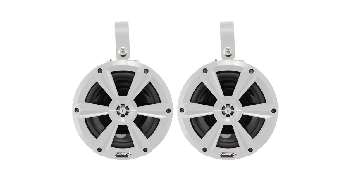 Metra MPS-65WCSRGB 6.5" 120 Watts Marine Grade Tower Speaker with RGB Lights White (Pair)
