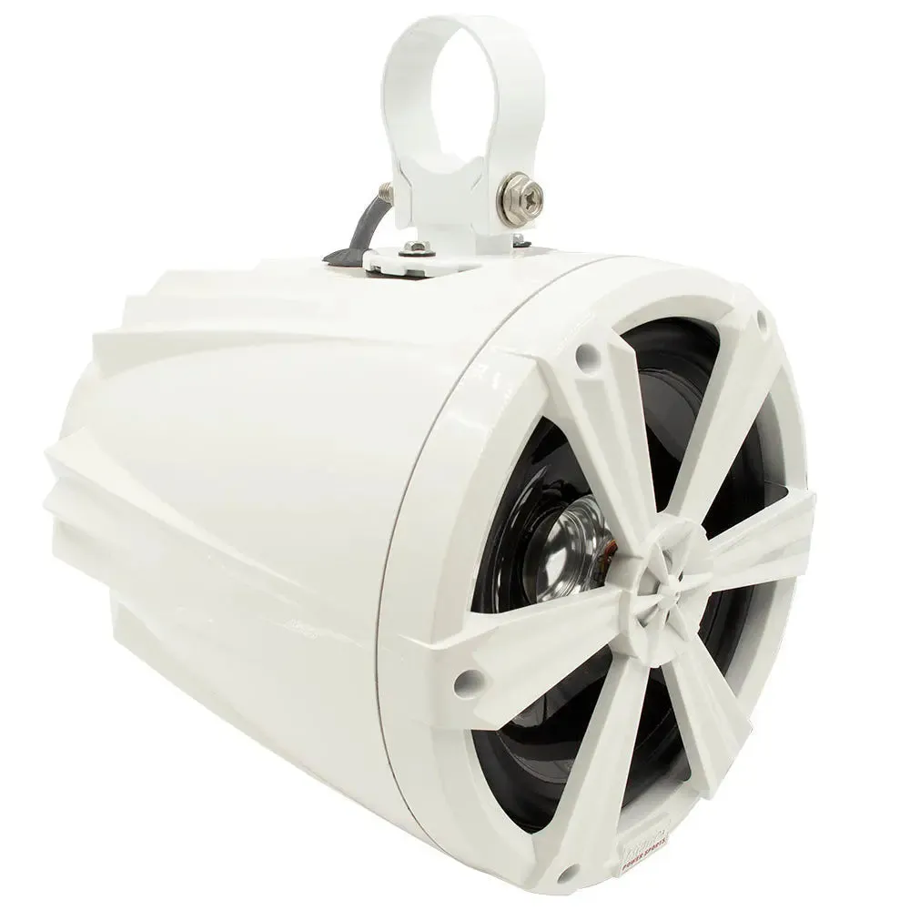 Metra MPS-8WCSRGB 8" 160 Watts Marine Grade Tower Speaker with RGB Lights White (Pair)