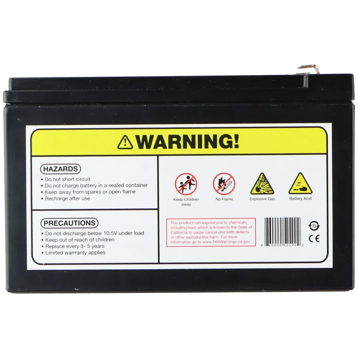 MightyMax ML7-12 - 12 Volt 7.2 AH, F1 Terminal, Rechargeable SLA AGM Battery