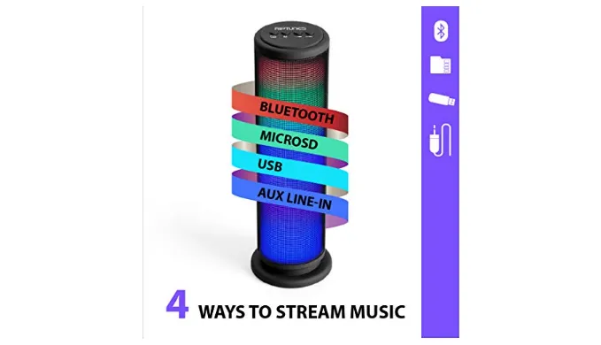 Mini Tower LED Bluetooth Speaker - Ships Quick!