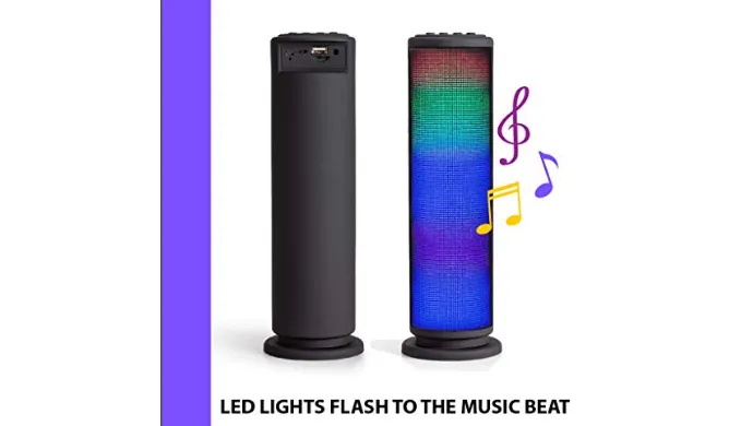 Mini Tower LED Bluetooth Speaker - Ships Quick!