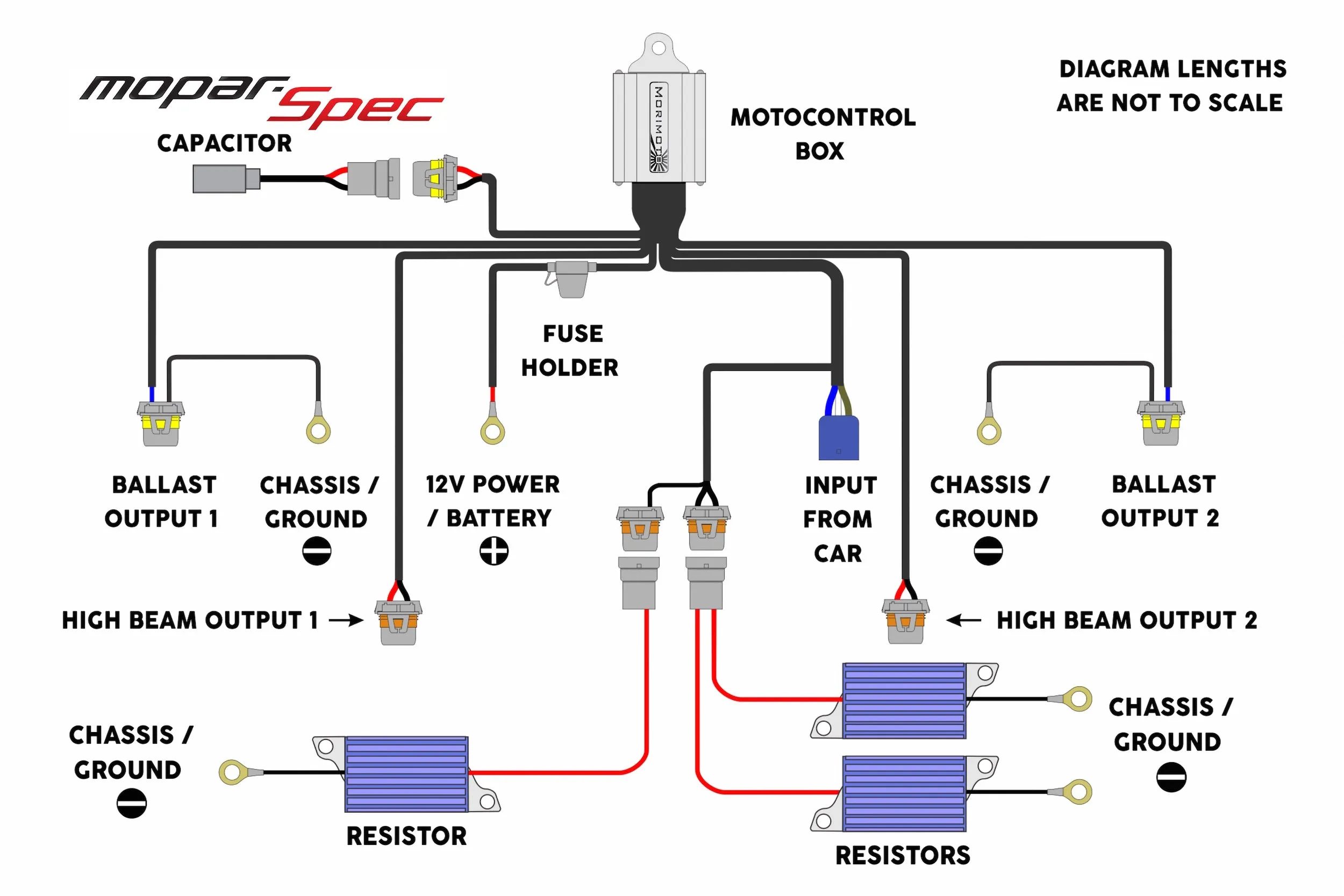 Mopar Spec: 9007/9004 Bi-xenon Harness
