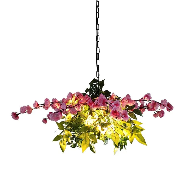 Net Red Restaurant Plant Cherry Blossom Pendant Light Theme Music Bar String Hot Pot Shop Commercial Chandelier