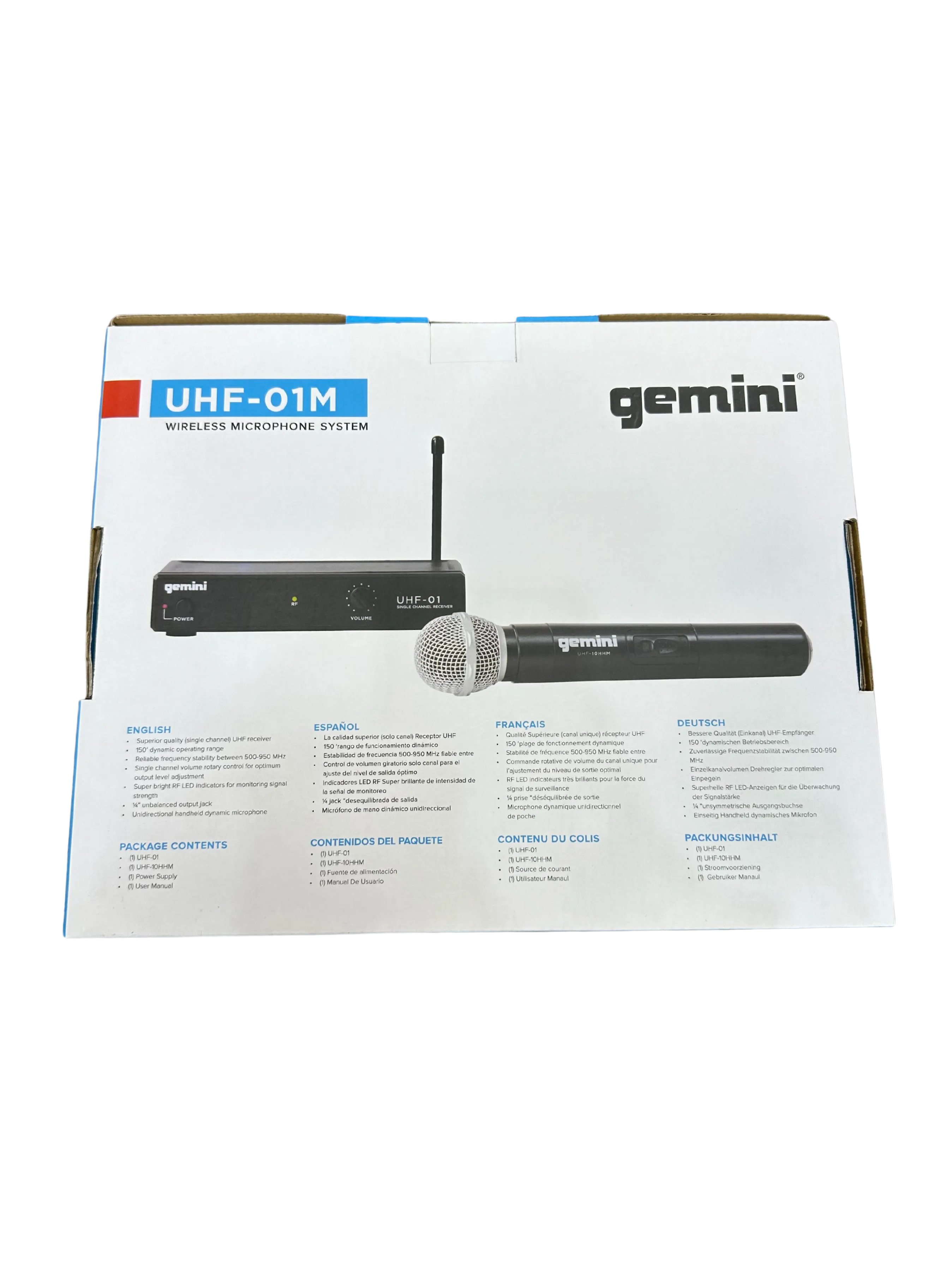 **NEW Gemini UHF-01M Wireless Handheld Microphone System