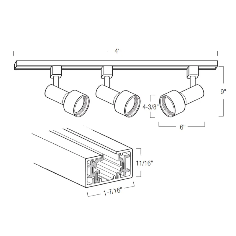 Nora NTL-150 Line Voltage R30 Step Cylinder Track Kit