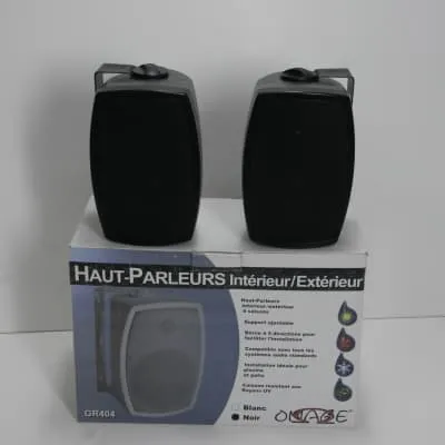 Omage GR404 Black Indoor Outdoor Speakers (Pair)