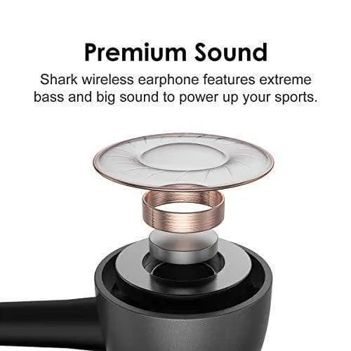 oraimo Shark Sweat-Proofing Super Clear Sound in-Ear Wireless Bluetooth Headphones with Remote Control & Mic