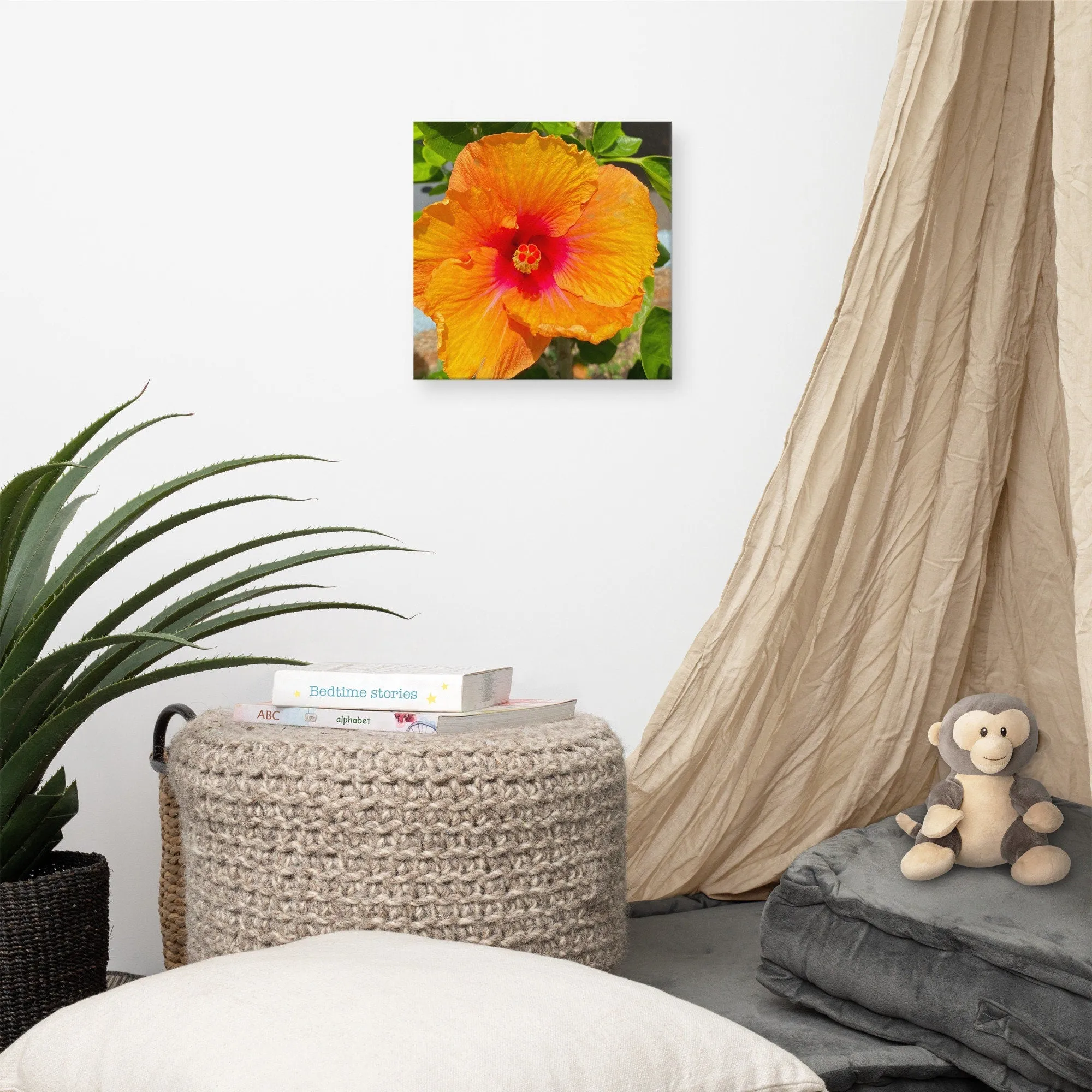 Orange Flower Canvas