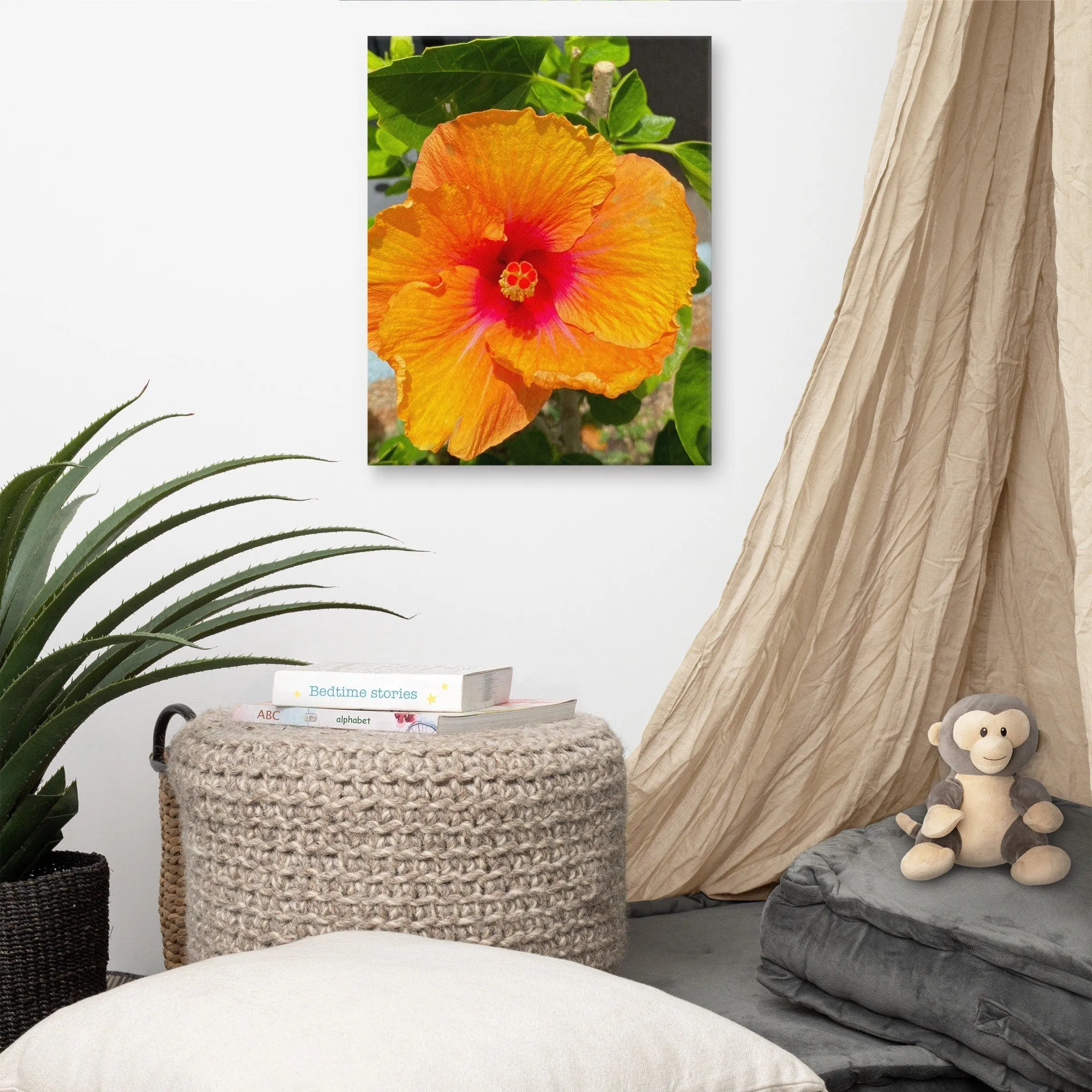 Orange Flower Canvas