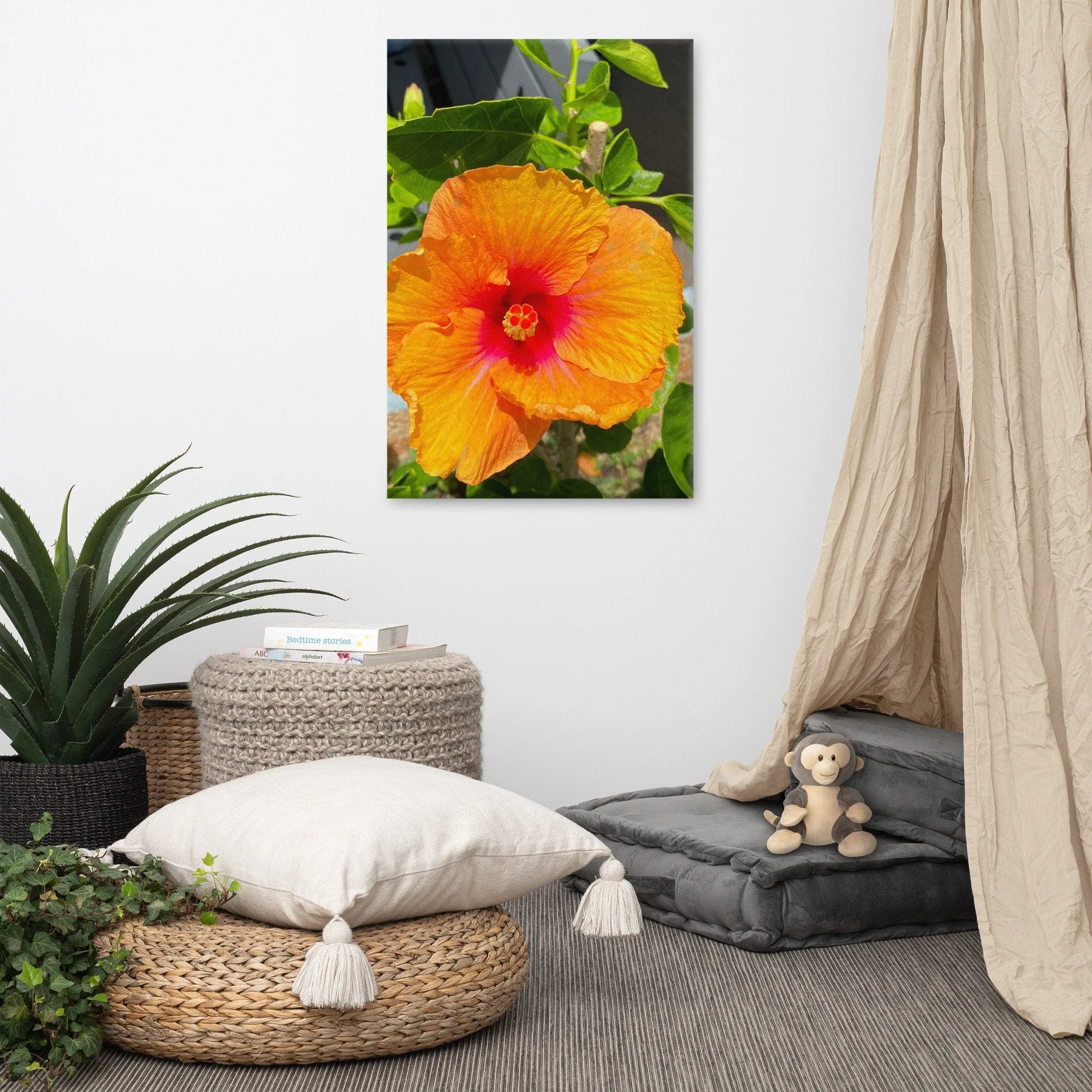 Orange Flower Canvas