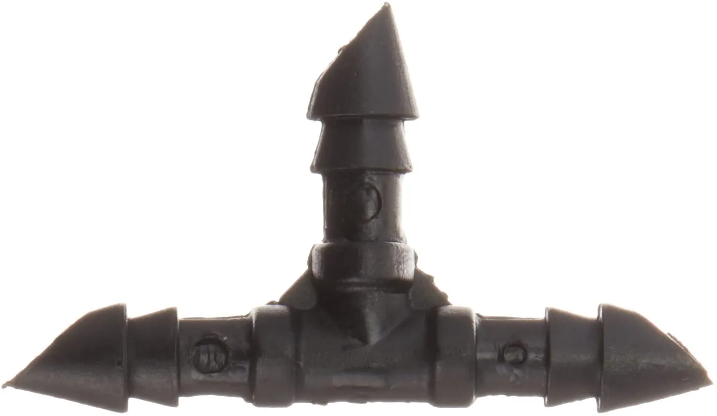 Orbit 67401-28, 25-Pack, 1/4-in Black Polyethylene Drip Irrigation Tees