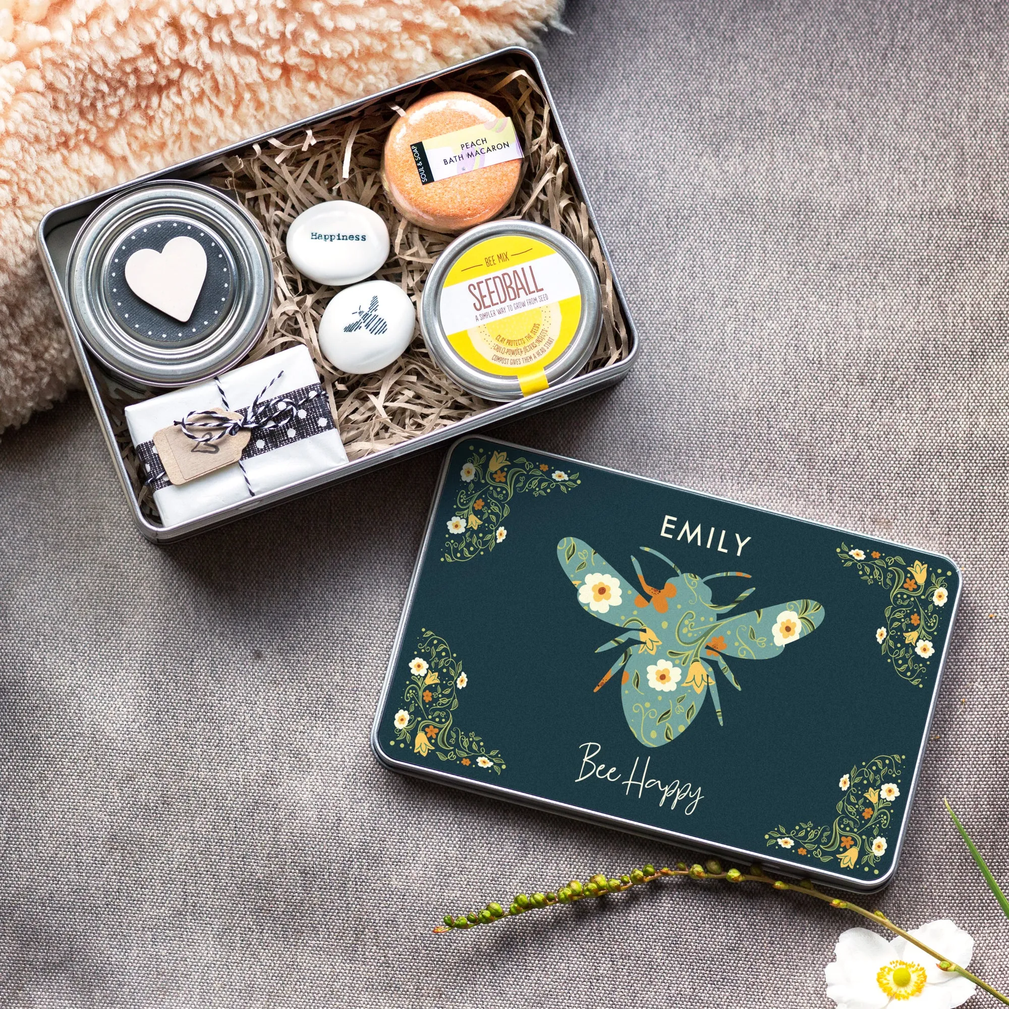 Personalised 'Bee Happy' Kindness and Relaxation Kit
